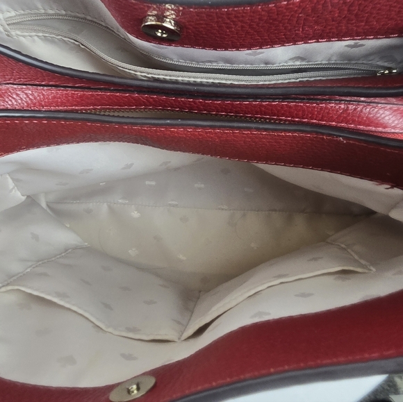 Kate Spade New York Hailey Elegant Red Leather Shoulder Bag Sz M - Picture 9 of 15